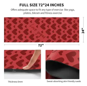 772060183831 NUVETI Yoga Mat Print Tpe Slip Fitness Exercise #3