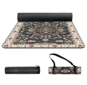 772324643828 NUVETI Yoga Mat Print Tpe Slip Fitness Exercise #2