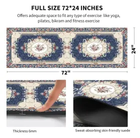 772324643842 NUVETI Yoga Mat Print Tpe Slip Fitness Exercise #3