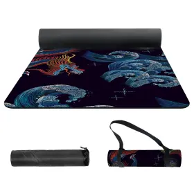 772467163252 NUVETI Yoga Mat Print Tpe Slip Fitness Exercise #2