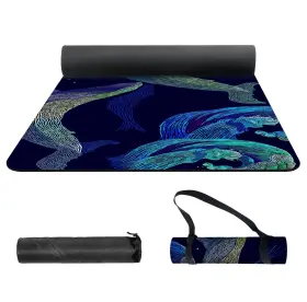 772467163283 NUVETI Yoga Mat Print Tpe Slip Fitness Exercise #2