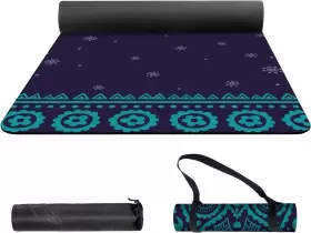 772467371220 NUVETI Yoga Mat Print Tpe Slip Fitness Exercise #2