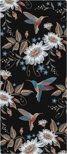 772467371565 NUVETI Suede Tpe Yoga Mat Eco Slip Bird #2