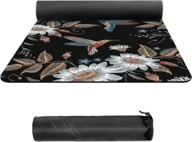 772467371565 NUVETI Suede Tpe Yoga Mat Eco Slip Bird