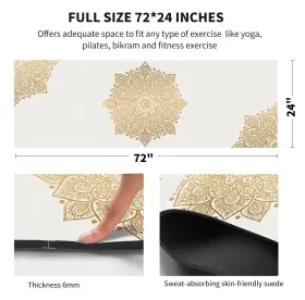 774980423226 NUVETI Yoga Mat Print Tpe Slip Fitness Exercise #3