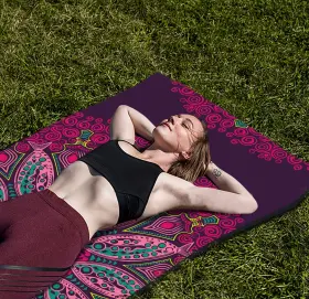 774980424599 NUVETI Suede Tpe Yoga Mat High Density Slip Bag #3