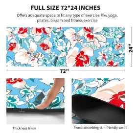 774980424834 NUVETI Yoga Mat Print Tpe Slip Fitness Exercise #3
