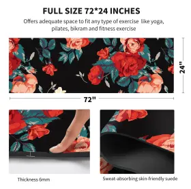 777647271680 NUVETI Yoga Mat Print Tpe Slip Fitness Exercise #3