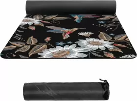 779776942455 NUVETI Suede Tpe Yoga Mat Eco Slip Bird