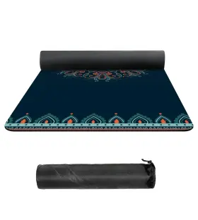 HNMATS-H917FLOWERS NUVETI Suede Tpe Yoga Mat High Density