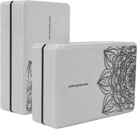 P005 NUVETI Yoga Blocks Set High Density Brick Foam