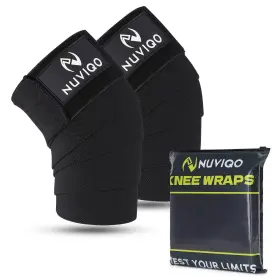 850051470143 NUVIQO Knee Wraps Weightlifting Maximum