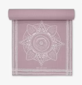 YM4-1222 OAK AND REED Mauve Medallion Tapestry Yoga Mat Pink #2