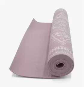 YM4-1222 OAK AND REED Mauve Medallion Tapestry Yoga Mat Pink #3