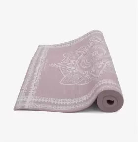 YM4-1222 OAK AND REED Mauve Medallion Tapestry Yoga Mat Pink