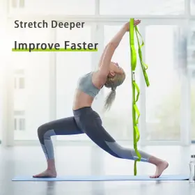 792032813368 OAK-SPORTS Stretching Strap Yoga Loops Stretch #2