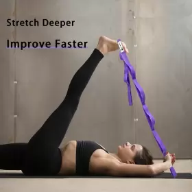 792032813405 OAK-SPORTS Stretching Strap Yoga Loops Stretch #2