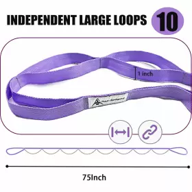 792032813405 OAK-SPORTS Stretching Strap Yoga Loops Stretch #3