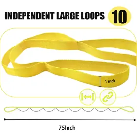 792032813412 OAK-SPORTS Stretching Strap Yoga Loops Stretch #3