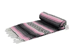 MX1-PINK OPEN ROAD GOODS Mexican Blanket Serape Falsa