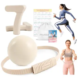 DUMBBELL-1 PALECLOUDS Pilates Ring Set Essential Ball Kit DUMBBELL-1 PALECLOUDS Pilates Ring Set Essential Ball Kit