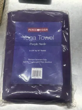 PYTOWEL-SDE-24X72-PUR-2PC PEACE YOGA Pack Suede Towels Anti