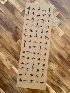 860005325016 PEARL SOMA Illustrated Yoga Mat Poses Fitness