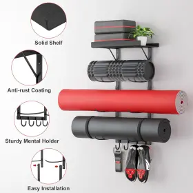 Pf-yholder PELOFAMILY Yoga Mat Holder Wall Mount Storage Rack #3 Pf-yholder PELOFAMILY Yoga Mat Holder Wall Mount Storage Rack #3