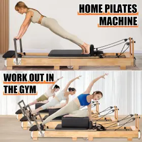 749664670197 PIOTHIOH Reformer Wood Pilate Bed Yoga Exercise #2