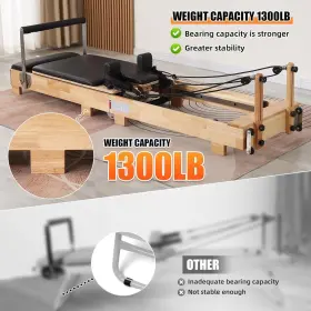 749664670197 PIOTHIOH Reformer Wood Pilate Bed Yoga Exercise #3