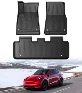 APMTSL00040 PM AUTO Floor Mats Tesla Weather Tpe Car