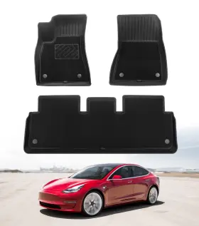 APMTSL00087 PM AUTO Weather Double Floor Mats Tesla Exce