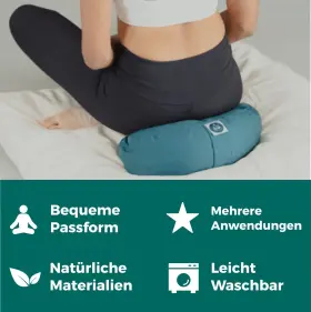 903137501486 PRESENT MIND Half Moon Zafu Yoga Bolster #2