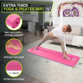 PS-2007-MAT-PINK-FFP PROSOURCEFIT Yoga Pilates #3