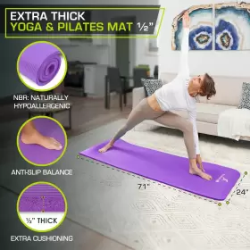 070603607135 PROSOURCEFIT Yoga Pilates Mat High Density #2