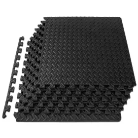PS-2301-PZZL-BLACK PROSOURCEFIT Puzzle Exercise Mat Eva Foam
