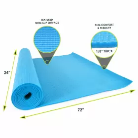 810244022672 PROSOURCEFIT Classic Yoga Mat Aqua #3