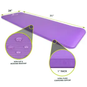 810244024119 PROSOURCEFIT Yoga Pilates Mat High Density #3