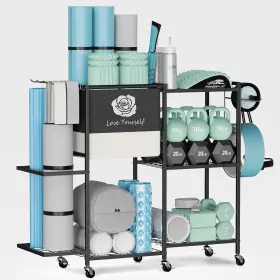 RACKV.1 PROXXI Yoga Mat Storage Rack Wheels Gym RACKV.1 PROXXI Yoga Mat Storage Rack Wheels Gym