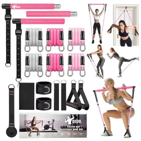 B0D6Y1LDPD QICOOL Pilates Bar Resistance Bands Workout Kit