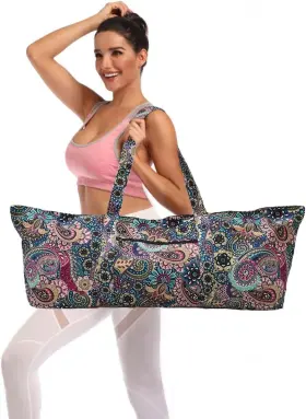 1113 QLCKYED Iwieiairi Flower Zipper Yoga Mat Bag 1113 QLCKYED Iwieiairi Flower Zipper Yoga Mat Bag