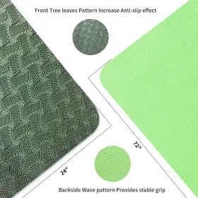 792119906600 QMKGEC Yoga Mat Exercise Tpe Slip Atrovirens #2