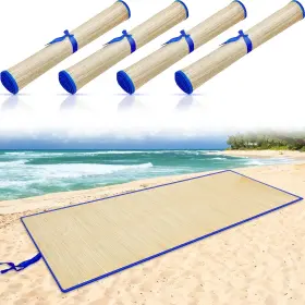 WV-QUNCLAY-6311 QUNCLAY Straw Beach Mat Waterproof Slip