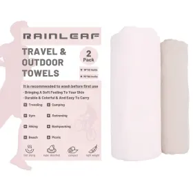 RL-2P-MTPF RAINLEAF Pack Microfiber Travel Towel Absorbent RL-2P-MTPF RAINLEAF Pack Microfiber Travel Towel Absorbent