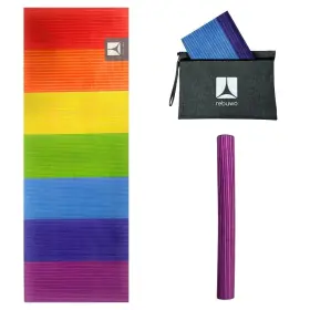 Belirtilmemi REBUWO Yoga Mat Travel Pilates Slip Suede Fol