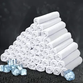 Redbaker Ari-redbaker-97 Sublimation Cooling Towels 40 Inch X 12 Breathable Soft Ice Towel Small White