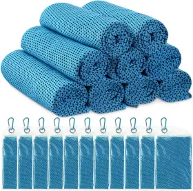 Redbaker Towel-05 20 Pack Cooling Towel For Neck And Face Hot Weather 40ftft X Large Light Blue Redbaker Towel-05 20 Pack Cooling Towel For Neck And Face Hot Weather 40ftft X Large Light Blue