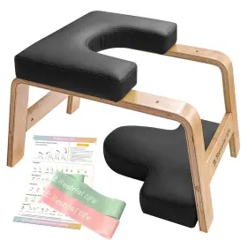 DL100 RESTRIAL LIFE Yoga Headstand Bench Wood Pads Chair