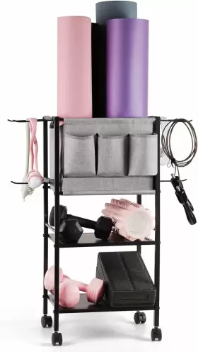 TDYT4-X0YVR RETYION Yoga Mat Storage Rack Gym Holder