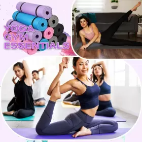 SW-THICKEXERCISEMATS-852 RIAKRUM Yoga Exercise Slip Mat Gym #2